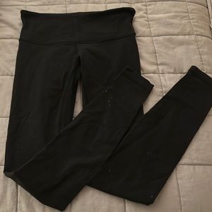 lululemon leggings, 25 seam, black, size 4